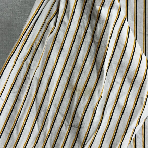 Akademiks Dress Shirt Men's XL Long Sleeve Orange White Striped 100% Cotton - Picture 9 of 16